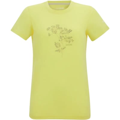 Escade dames T-shirt met korte mouwen en grafische print, gemaakt van een merinowolmix.