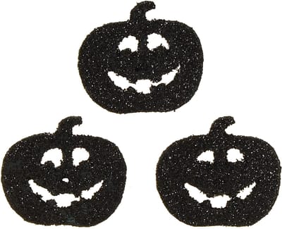 Strooidecoratie Halloween-pompoendecoratie 4cm zwart, glitter 72 st, 7