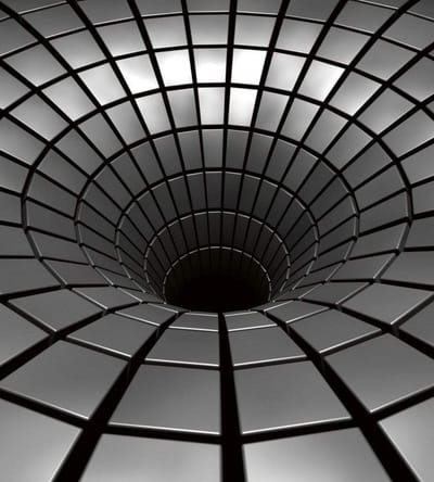 Fotobehang - Silver Hole 225x250cm - Vliesbehang