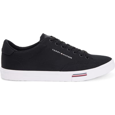 Tommy Hilfiger Canvas Signature Midsole Trainers Black Taglia: 40 | Sneakers Outlet | Uomo | Nero