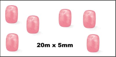 6x Cadeaulint roze 20 meter x 5 mm - Eitje - kado lint verjaardag kerst sinterklaas feest