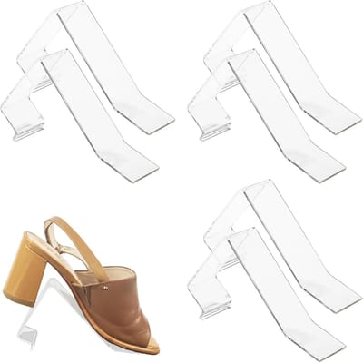 Sandaaldisplayhouders - Schoenpresentatie - Schoenen Etaleren - Transparant Acryl - 6 Stuks - Helder