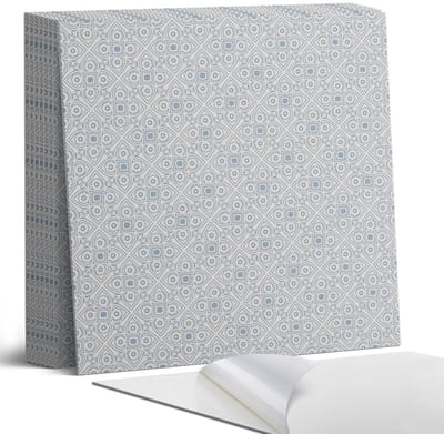 Coloray Plaktegels - Geometrisch patroon met ruiten Portugese Tegels - 30 cm x 30 cm - Blauw Plaktegels - 9 stuks - Vierkant PVC Tegels - Plaktegels Keuken - Zelfklevende Vloertegels - Vinyl Tegels Zelfklevend - Zelfklevende Tegels