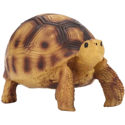 Figurine de Tortue Simulée Sûre Inodore Ornement Décoratif Résine Modèle Tortue Jouet pour Enfants beige