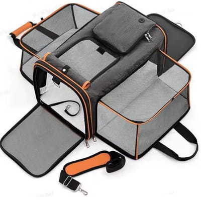 BlueTime ® - Uitklapbare Hondentas & Kattentas - Draagtas Hond - Draagtas Kat - Transporttas Hond - Transporttas Kat - Reistas Hond - Reistas Kat - Draagzak Hond - Draagzak Kat -- Dog Carrier - Cat Carrier - Pet Travel Carrier - Katten Reismand