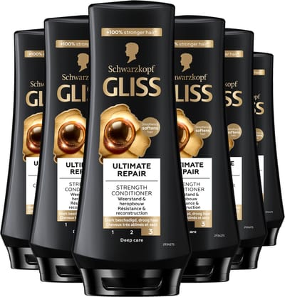 Gliss Ultimate Repair - Haarverzorging - Conditioner - Geeft Weerstand en Glans - Sterk Beschadigd en Droog Haar - Voordeelverpakking - 6x 200ml