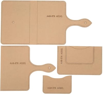 Allecto - Acryl Template Set - 4-Delige Set - Perfect voor DIY Projecten - Geschikt voor Leren Paspoort Tas - Creatief en Handgemaakt - Ideaal vo