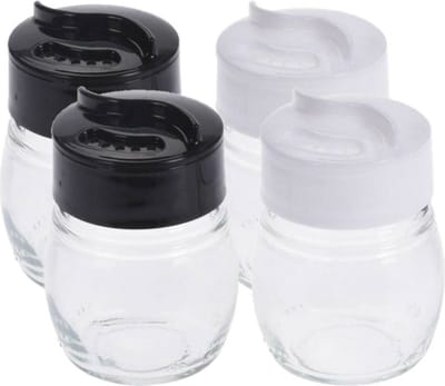 Peper en zout vaatje - 2x set - 5 x 7 cm - glas - strooiers - zoutvaatje - pepervaatje - Peper en zout stel