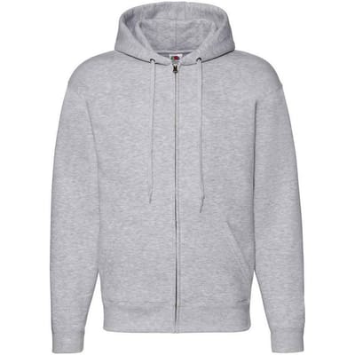 Fruit of the Loom Unisex Adult Premium Full Zip Hoodie (Heide Grijs)