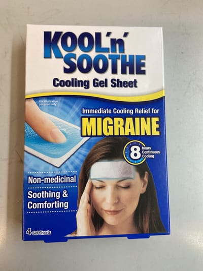 3x Be Cool Cura-cool Migraine Strips 4 stuks