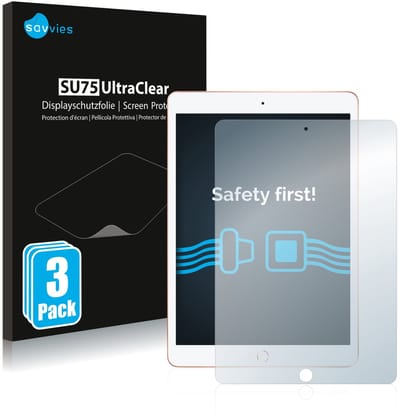 Savvies - Screenprotector voor Apple iPad WiFi / Cellular 10.2" 2019 - Folie Beschermfolie transparant 3 Stuks