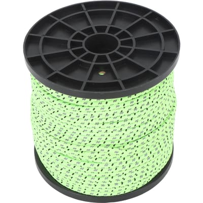 Reflectief Kampeertouw Textuur Weven 164ft 4mm Polyester Paracord voor Reizen Wandelen Backpacken fluorescerende groene kleur