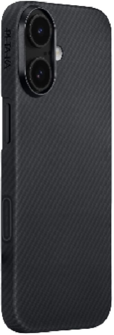 PITAKA Ultra-Slim Case - Hoesje Geschikt voor Apple iPhone 17 - Compatibel met MagSafe - 600D Aramidevezel Back Cover - Ultra Dun - Zwart