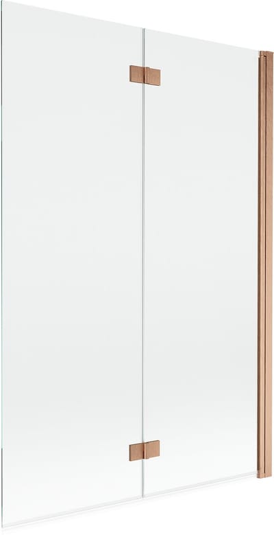Mexen Mist douchescherm 2-delig rechts 120 x 150 , transparant, geborsteld koper - 8A9-120-002-65-00-P