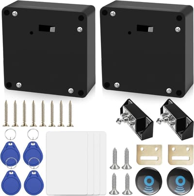 Elektronisch Kastslot - Slim Ladeslot - Veilige Opbergruimte - Verborgen Installatie - 2 stuks - Zwart