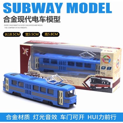 1: Modèle de Tram en Alliage 90, Éclairage, Musique Ouverture de Porte, Jouet de Métro, Bus, Modèle de Voiture, Jouet pour Enfants Modèle de Voiture Avancé Objets de Collection