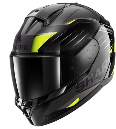 SHARK RIDILL 2 BERSEK Black Green Anthracite - Maat L - Integraal helm - Scooter helm - Motorhelm - Zwart - Scooterhelmen mannen en vrouwen.