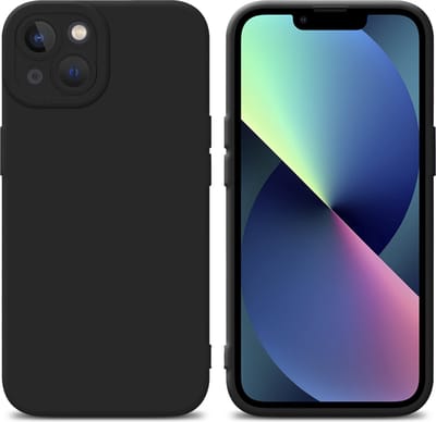 Cadorabo Hoesje geschikt voor Apple iPhone 13 in FLUID ZWART - Beschermhoes gemaakt van flexibel TPU silicone Cover Fluid Case