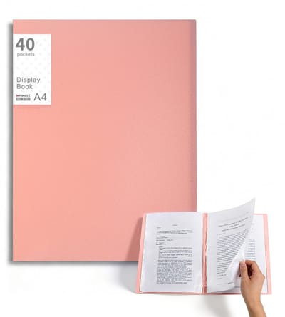 A4-documentenmap - 30,8 x 23 cm - Inclusief 40 insteekhoezen - Gemaakt van PP-materiaal - Map voor het verzamelen van examenpapieren - Maakt gecategoriseerde opslag van examenpapieren en documenten mogelijk