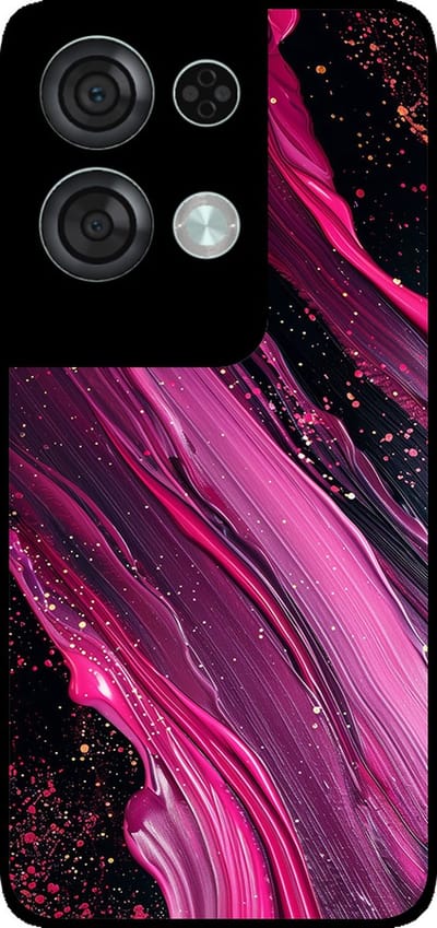 Smartphonica Telefoonhoesje Geschikt voor Oppo Reno8 Pro met marmer opdruk - TPU backcover case marble design - Paars Roze geschikt voor Oppo Reno8 Pro