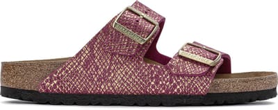 Birkenstock Arizona Dames Slippers Shiny Python Dark Fuchsia Narrow-fit | Paars | Microvezel | Maat 43 | 1023545