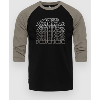 Horsefeathers Rollin Raglan T-shirt (zwart/taupe) - S