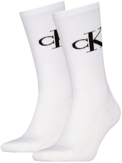 Calvin Klein Crewsokken Wit - Maat 39-42 - Heren - Halfhoge sokken