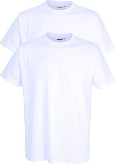 Götzburg T-shirt ronde hals - 2 Pack 1 White - maat 4XL (4XL) - Heren Volwassenen - 100% katoen- 741274-8709-1-4XL