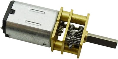 Krachtige DC Reductiemotor met Korte As - 6V 300 RPM - Metalen Tandwielen