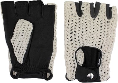 Swift Vintage - Vingerloze Crochet Handschoenen - Crochet Handschoenen Dames - Zwart - Echt Geitenleer - Naadloze pasvorm - Gehaakte Handschoenen - Maat S