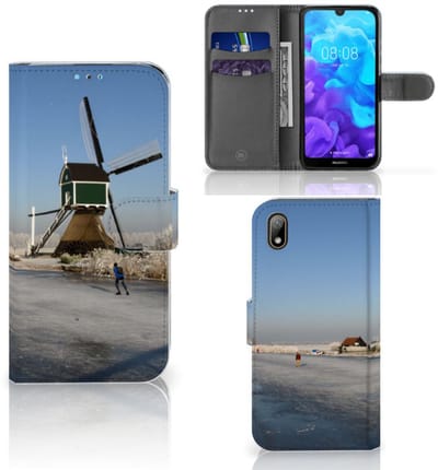Huawei Y5 (2019) Flip Cover Schaatsers