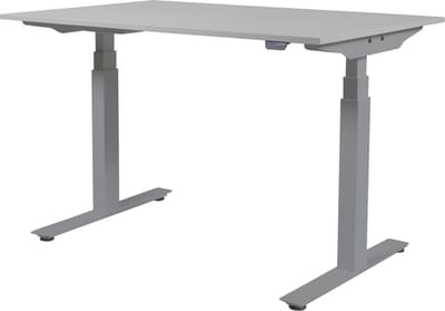 Zit Sta Bureau - Plus Elektrisch 140x80 grijs -alu frame