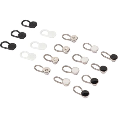 18 PCS Extenseur de Col Multifonctionnel Réglable Élastique Bouton de Manchette Extenseur pour Chemise Pantalon Robe Homme