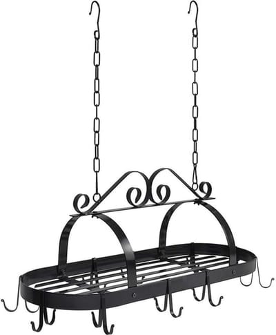 Dailygoody - Hanging Pot Holder - Zwart Metalen Kookgerei Hanger
