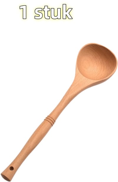 1 stuk - Lepel - Soeplepel - Lepel met lange steel - Houten lepel - Geschikt voor gebruik in de keuken - 30,5 cm * 7,5 cm