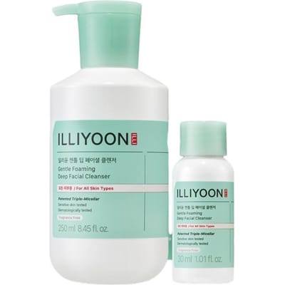Illiyoon Nettoyant Visage Doux Profond Soin Purifiant des Pores 250ml Lot white
