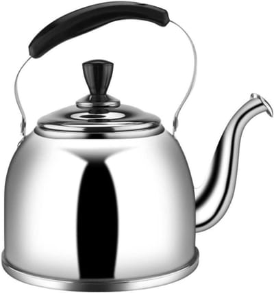 Waterkoker Fluitketel - Theepot Fornuis - Water Koken - Automatisch Fluitgeluid - 4 Liter Capaciteit - Zilver