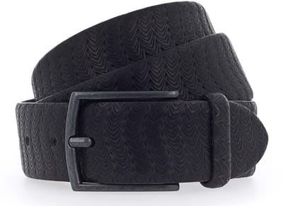 b.belt Leren riem Matteo Belt W100 Black zwart