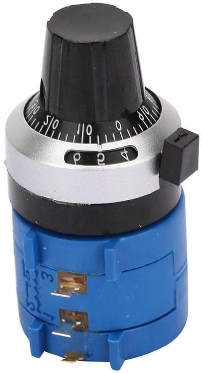 Variabele Weerstand - Potentiometer Kit - Apparatuur Aanpassen - Hoge Precisie - 500 Ohm - Zilver