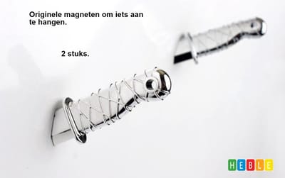 *** Mes Koelkast Magneet - 2 stuks - Zilveren_Magneet_Mes - Mes magneet - Grappige magneten voor_in_de_Keuken - van Heble® ***