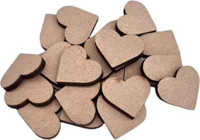 MDF hartjes, Valentijn - creatief, knutselen, deco, 100 stuks