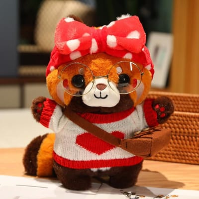 Adorable peluche raton laveur panda rouge Cosplay poupée en peluche animaux en peluche chien oreiller doux pour enfants cadeau d'anniversaire