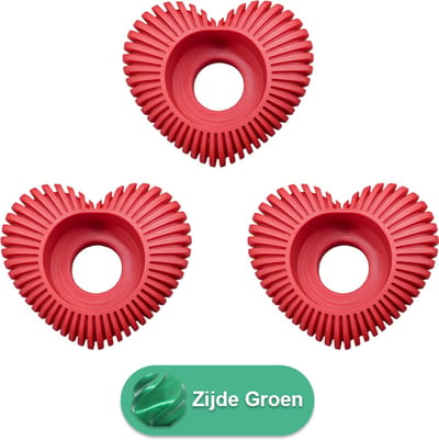 Waxinelichthouder Hart Gestreept - Zijde Groen - 3d geprint - Geschikt voor LED waxinelichtjes – Moderne woonaccessoire – Stijlvolle waxinelichthouder - 3 stuks