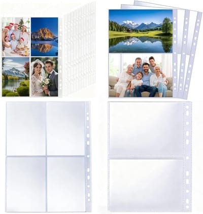 A4 Fotocovers met 30 Pockets voor 2/3/4 Ringbanden - Perfect voor Foto's, Documenten en Archivering