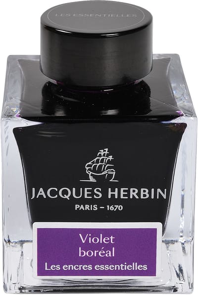 Jacques Herbin Vulpen inkt - Inktfles Essentielles - Violet boréal - 50 ml - Paars