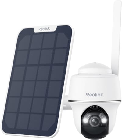Reolink Go PT Plus + zonnepaneel 5MP 2K+ 4G LTE PT Mobiele Beveiligingscamera Buiten, 355°/140° Panoramisch/Kantel, Draadloos Zonne-energie, Kleuren Nachtzicht, Detectie van personen, voertuigen en dieren, Geen wifi nodig