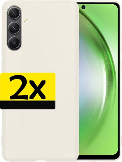 Hoesje - 2 Stuks - Geschikt voor Samsung Galaxy A54 - Sterk & Shockproof - Case Siliconen - Back Cover - Telefoon Hoes - Telefoonhoesjes - Wit
