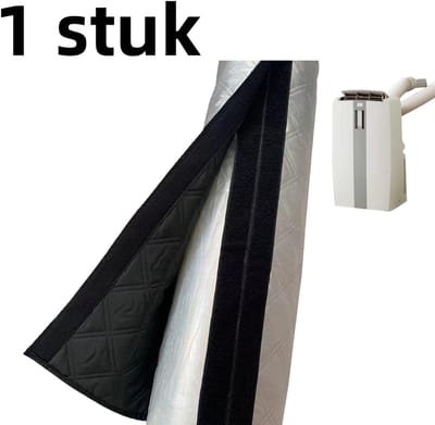 1 - Airconditioner slanghoes - Inclusief 2 banden - Uitlaatpijp - Draagbaar - Energiezuinig - Geïsoleerd - Thermische isolatiehoes - Zilver