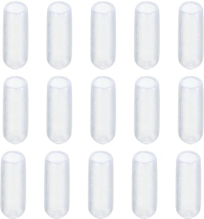Dailygoods- Eindkappen 100 Stuks - Rubber Beschermkap - Schroefdraad Protector - Slijtvast - Transparant - Binnendiameter 5 mm