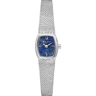 Bulova Goddess of Time Roestvrij Staal Blauwe Wijzerplaat Quartz 96L343 Dameshorloge blauw